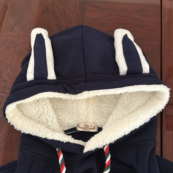 Japanese Style Mori Girl Sherpa Lined Hooded Rabbit Cape Cloak - Picture 6 of 9